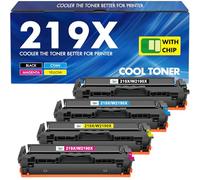 219X 219A MFP 3302FDW Toner With Chip: 4-Pack Compatible for HP 219X 219A for Color LaserJet Pro MFP 3302FDW 3302SDW 3302FDN 3302FDNG 3302FDWG 3302SDWG 3202DN 3202DW W2190X Black Cyan Yellow Magenta
