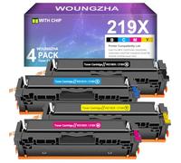 219X 219A MFP 3302FDW (with Chip) Toner Compatible with HP 219X 219A for Color Laserjet Pro MFP 3302FDW 3302SDW 3302FDN 3302FDNG 3302FDWG 3302SDWG 3202DN 3202DW (Black Cyan Yellow Magenta)