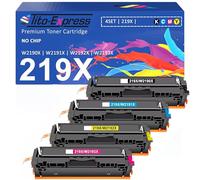 219X 219A XL Toner Compatible Replacement for HP Color LaserJet Pro 3202dw 3202dn MFP 3302fdng 3302fdwg 3302sdwg 3302fdn 3302fdw 3302sdw Toner for HP W2190X Set Black, Magenta, Yellow, Cyan 4-Pack