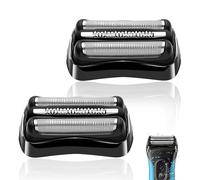 21B Series 3 Replacement Head, S3 Shaver Foil & Cutter, Compatible with Series 3 Replacement Heads 3010s, 3040s, 310s, 300s etc, High Precision Shaving (2 Packs, Black)