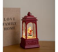 21cm Dual Powered Red Santa Christmas Water Spinner with Warm White LEDs