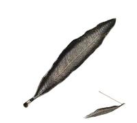 21cm Long Incense Sticks Holders, Metal Leaf Ash Catcher, Meditations Scentsicles Stick, Incense Holder, Incensing Burner for Home Decoration Handicraft Gift(Copper)