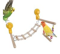 21cmX21cm Suction Cup Bird Perch Window Perches Suction Cup Wood Perch Toy Standing Platforms Swing Toy Wood Playground Stand - Small And Medium Bird Toys For Marble, Glass, Window Wall