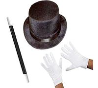 21Fashion Adults Magician Cosplay Costume Set Mens Womens Magic Party Stag Do Dress Accessories One Size Fits Most