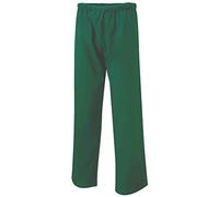 21Fashion Adults Plain Workwear Regular Length Scrub Trousers Mens Modern Fit Hospital Lab Pants Bottle Green