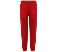 21Fashion Boys Girls School PE Jogging Bottoms Sweat Pants Mens Unisex Sports Tracksuit Trousers Red