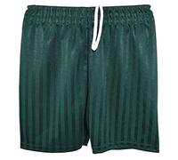 21Fashion Kids Unisex Shadow Stripe Gym Sports Games School PE Shorts Bottle Green