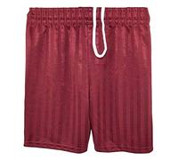 21Fashion Kids Unisex Shadow Stripe Gym Sports Games School PE Shorts Maroon