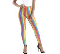 21FASHION Ladies Gay Pride Rainbow Stripes Skinny Pants Womens LGBT Lesbian Festival Stretchy Leggings 3X Large UK 24-26