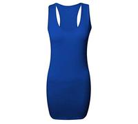 21Fashion Ladies Racer Back Vest Bodycon Muscle Top Gym Shirt Womens Sportswear Tank Top Royal Blue UK 24-26