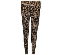 21Fashion Ladies Skin Fit Stretchy Printed Leggings Trousers Fancy Party Wear Pants Womens Sports Gym Leggings Viscose Yoga Pants Brown Leopard Print Medium/Large UK 12-14