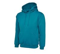 21Fashion Mens Classic Hooded Sweatshirt Womens Long Sleeve Plain Pullover Hooded Hoodie (Jade Green X-Small)