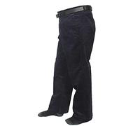 21Fashion Mens Corduroy Cord Trousers Cotton Formal Office Smart Casual Big Plus Size Pocket Dress Pants Black