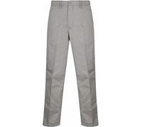21Fashion Mens Elasticated Stretch Waist Band Rugbi Trousers Workwear Bottoms Straight Leg Formal Smart Pants Grey
