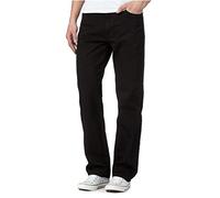 21Fashion Mens Straight Leg Heavy Duty Work Basic 5 Pocket Plain Denim Jeans Pants All Waist & Sizes Black