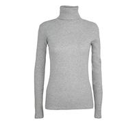 21Fashion New Ladies Long Sleeve Turtle Polo Neck TOP Womens TOP Jumper 8-26 Light Grey