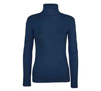 21Fashion New Ladies Long Sleeve Turtle Polo Neck TOP Womens TOP Jumper 8-26 Navy