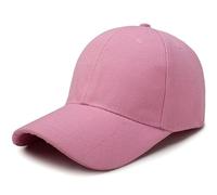 21Fashion Plain Baseball Caps Mens Baseball Caps Unisex Peak Caps Summer Hats Sports Caps Baby Pink One Size