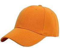 21Fashion Plain Baseball Caps Mens Baseball Caps Unisex Peak Caps Summer Hats Sports Caps Orange One Size