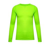 21Fashion Unisex Long Sleeves Round Neck Tshirt#(Neon Green Plain Shirt#11-12 Years#Unisex)