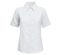 21Fashion Women Twin Pack Short and Long Sleeve Blouse Girls School Wear Uniform Top Shirt/White Short Sleeve 46 Inches Chest