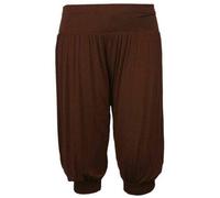 21Fashion Womens 3/4 Plain Ali Baba Harem Pants Ladies Casual Wear Baggy Trouser Brown UK 16-18
