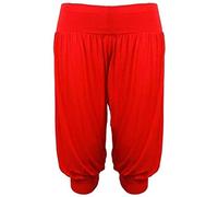 21Fashion Womens 3/4 Plain Ali Baba Harem Pants Ladies Casual Wear Baggy Trouser