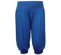 21Fashion Womens 3/4 Plain Ali Baba Harem Pants Ladies Casual Wear Baggy Trouser Royal Blue UK 24-26