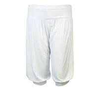 21Fashion Womens 3/4 Plain Ali Baba Harem Pants Ladies Casual Wear Baggy Trouser White UK 16-18