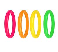 21Fashion Womens Assorted Neon Colour 4 Bangles 15cm Ladies Fancy Dress Party Accessory