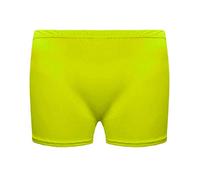 21Fashion Womens Girls Microfiber Hot Pants Shorts Ladies Dance Gym Stretch Shorts Neon Yellow