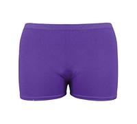 21Fashion Womens Girls Microfiber Hot Pants Shorts Ladies Dance Gym Stretch Shorts Purple