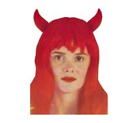 21FASHION Womens Halloween Red Devil Wig Ladies Stag Party Fancy Dress Costume Accessory