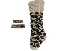 21Fashion Womens Headband Wristbands And Legwarmers Set Ladies 80s Fancy Dress Accessory (Leopard Headband + Wristband + Legwarmer)