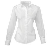 21Fashion Womens Long Sleeve Collared Neck Blouse Ladies Casual Wear Poplin Plain Shirt White 4X Large
