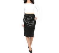 21Fashion Womens Mini Skirt Tunic Top Bodycon Dress Ladies Wet Look PVC Leather Leggings