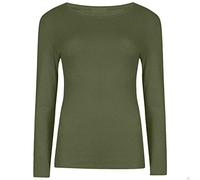 21Fashion Womens Plain Basic Top Long Sleeve Womens Kids Girls Boys Uniform T-Shirt Tops Khaki