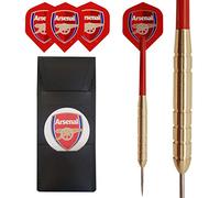 21g Arsenal FC Brass Darts Set - Official Arsenal Flights - Stems - Case