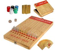 21in Foldable Horse Racing Board Game Includes Elegant Large-Scale Horse Racing Board 11 Metal Horses 2 Dice 2 Decks of Fine Playing Cards 100 Chips Deluxe Packaging Ideal for Team and Family Games