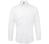 (21in, White) Premier Mens Signature Oxford Long-Sleeved Shirt