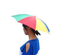 21inch Fishing Umbrella Hat Adjustable Elastic Headband Sun Rain Umbrella Hat Cap for Adult Kid Party Fishing Gardening Camping Golf Beach Umbrella Hat Umbrella Cap Fish Cap Headwear Sunhat Rain Cap