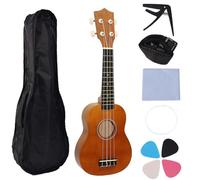 21Inch Ukulele Home Practice Ukulele Portable Learning Guitar Wood Texture For Music Students And Travel Enthusiasts