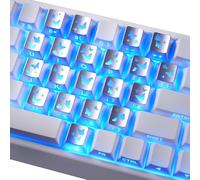 21Key Set Transparents Butterfly Love Design Keycaps Original Height for Easy Installation on Various Keyboard Models Transparents Light Up