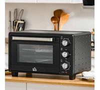 21L Mini Electric Oven Countertop Cooker Pizza Grill Toaster Bake 1400W Black