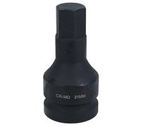 21mm 3/4" Drive Extra Deep Impact Hex Allen Key Socket Impacted 88mm Long
