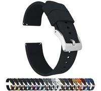 21mm Black - BARTON Elite Silicone Watch Bands - Quick Release - Choose Strap Color & Width