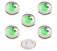 21MM Cartoon Clear Resin Shank Buttons 6 Pcs Cute Animal Print Round Buttons Kawaii Colorful Buttons for DIY Toddler Skirt Frog