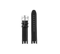 21mm Cow leather Men Watch band Fit for Swatch YRS Series YRS403 412 402G With Tools(C black-pin buckle)