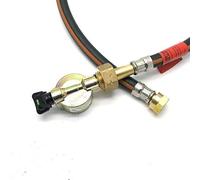 21mm Cylinder Adaptor & .75m (30") Caravan Pigtail Gas Hose Fits Calor Flogas