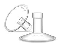 21mm Maymom MyFit Shields Saucer Series Compatible with Medela Breast Pump- PersonalFit, Freestyle, Harmony, Maxi, Freestyle Flex Connector; Connect to Maymom Widemouth/Narrow Connector, 2pcs